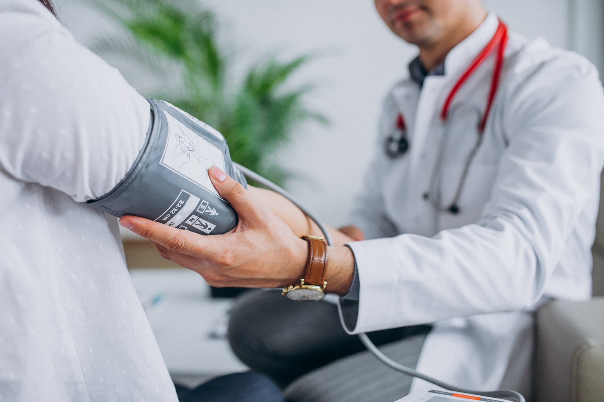 Doctor blood pressure check